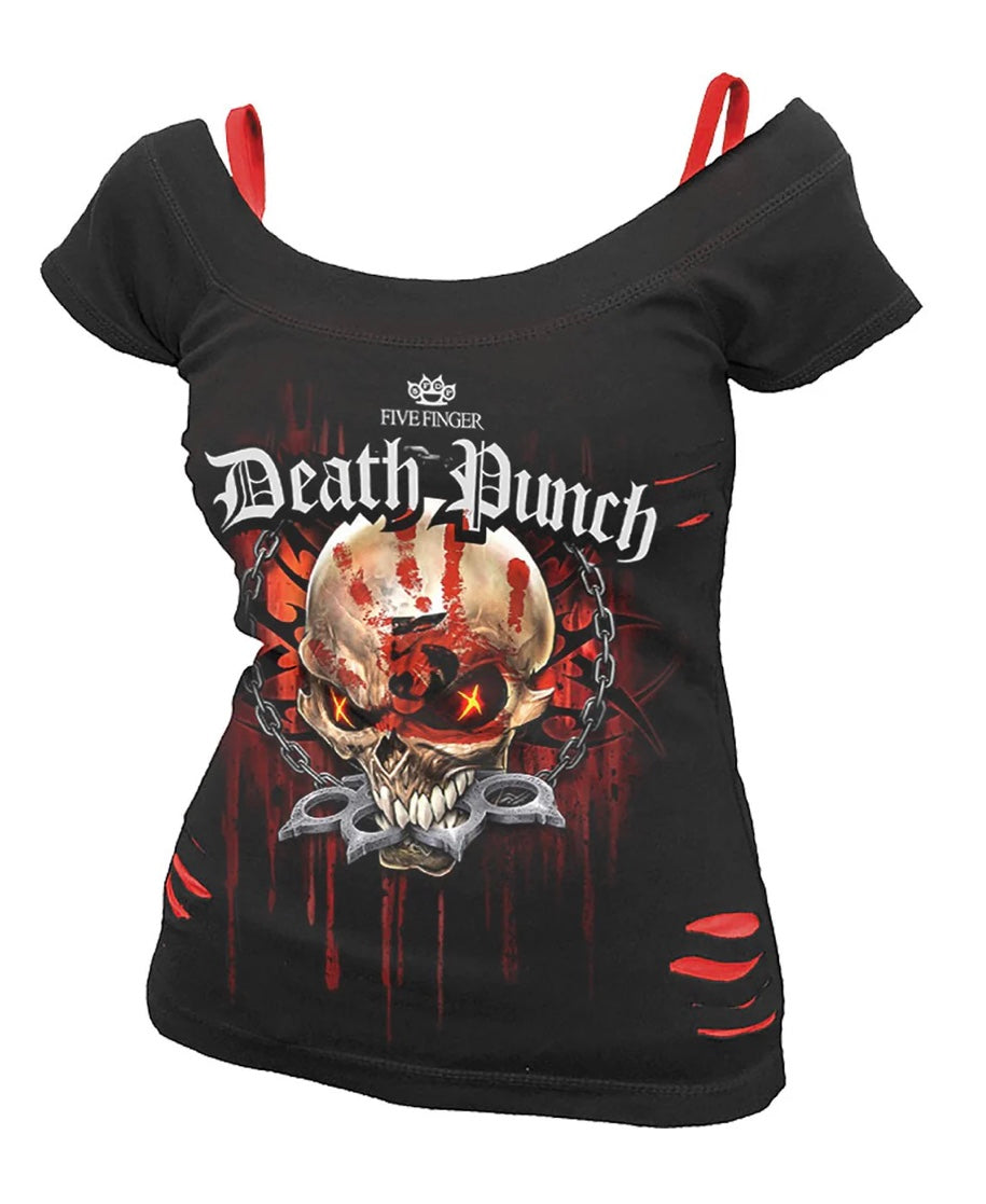 Five Finger Death Punch 2 in 1 ladies top