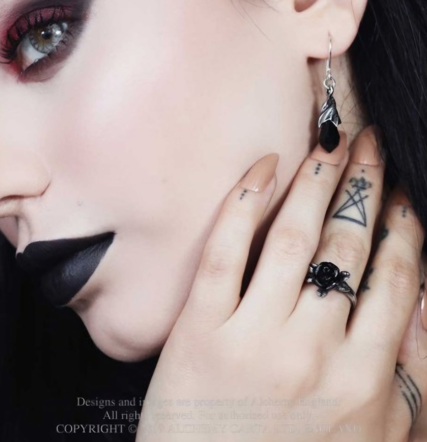Alchemy Empyrean Tears Black Earrings