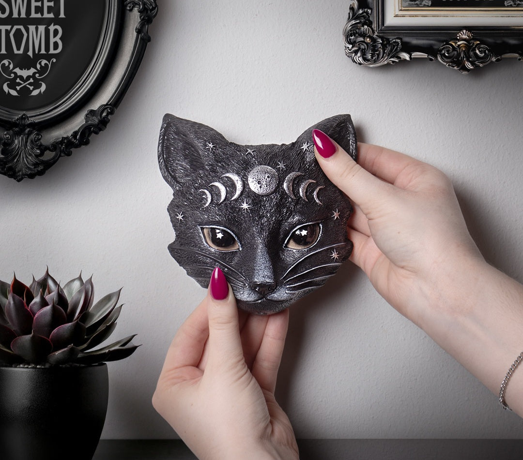 Alchemy mystic Moon Cat ornament and Wall decoration