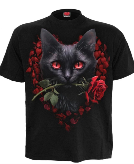 Spiral Direct Cat Love Short Sleeve T shirt