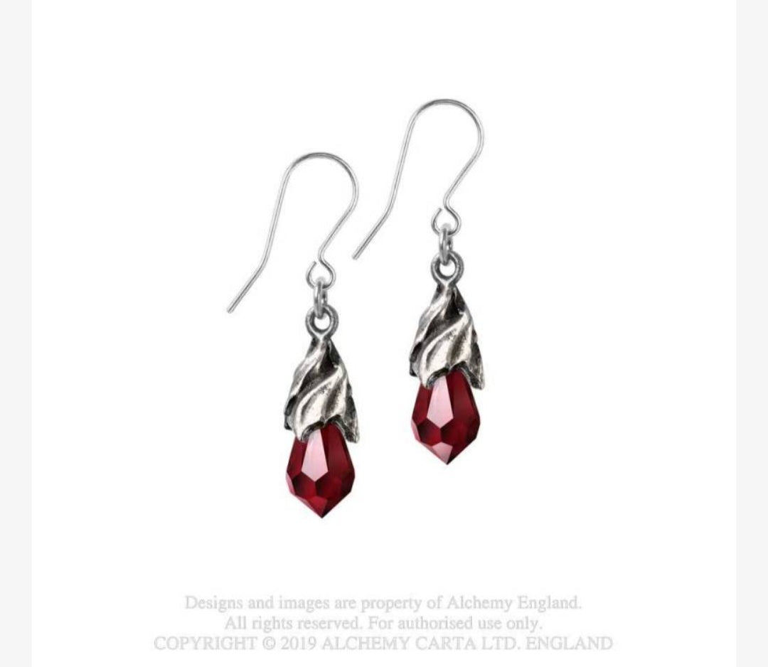 Alchemy Empyrean Tears Red Earrings