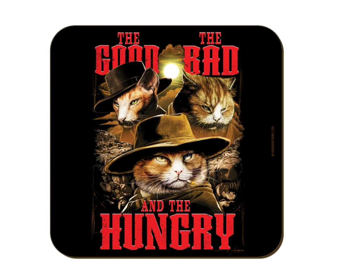 Horror cat coasters