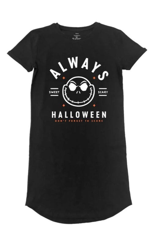 Nightmare Before Christmas Always Halloween t shirt dress