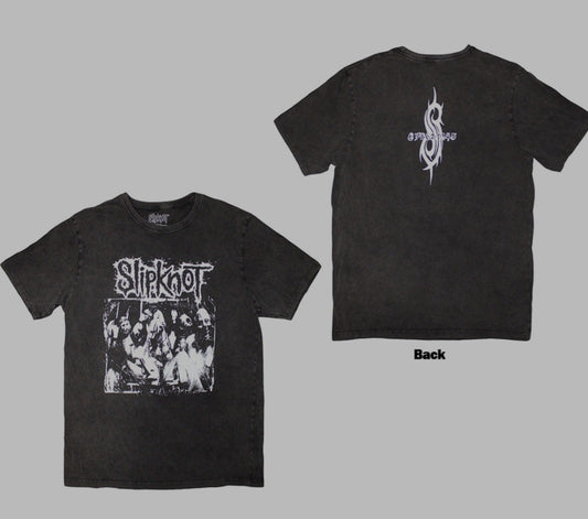 Slipknot Album Splatter charcoal grey Stonewash T shirt