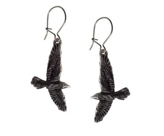 Alchemy Black Raven Earrings