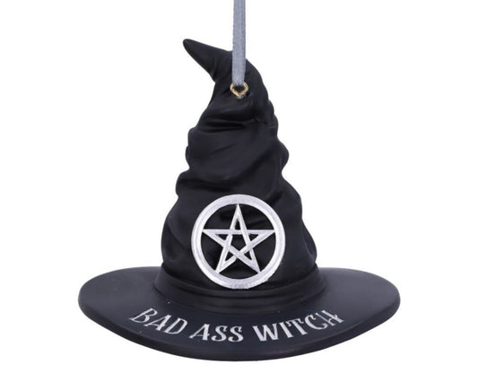 Bad Ass Witch Hanging Ornament 9cm
