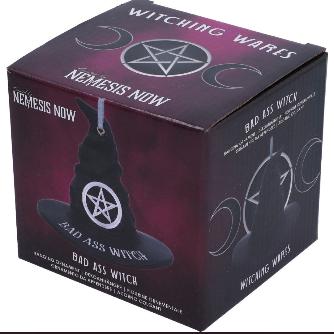 Bad Ass Witch Hanging Ornament 9cm