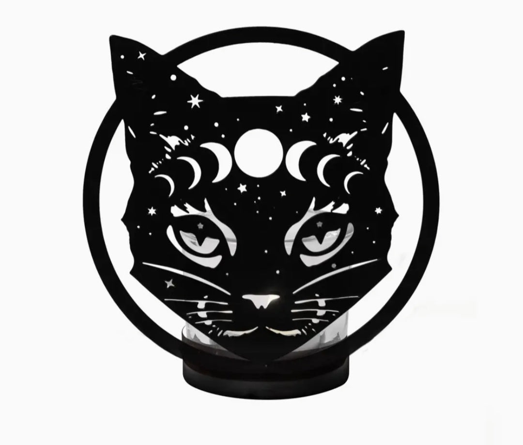 Tea Light Holder Celestial Cat